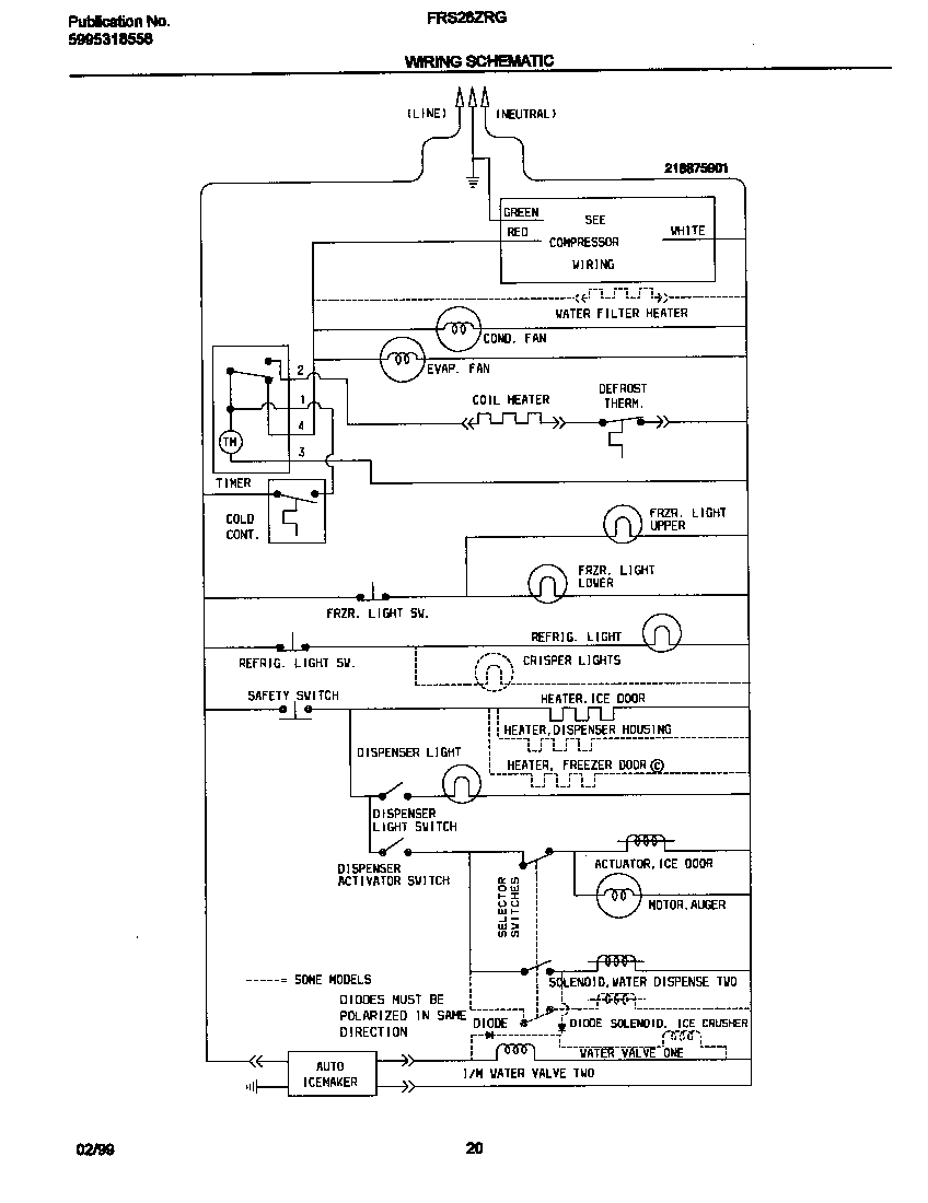 Frigidaire FRS26ZRGB5 wiring diagram diagram
