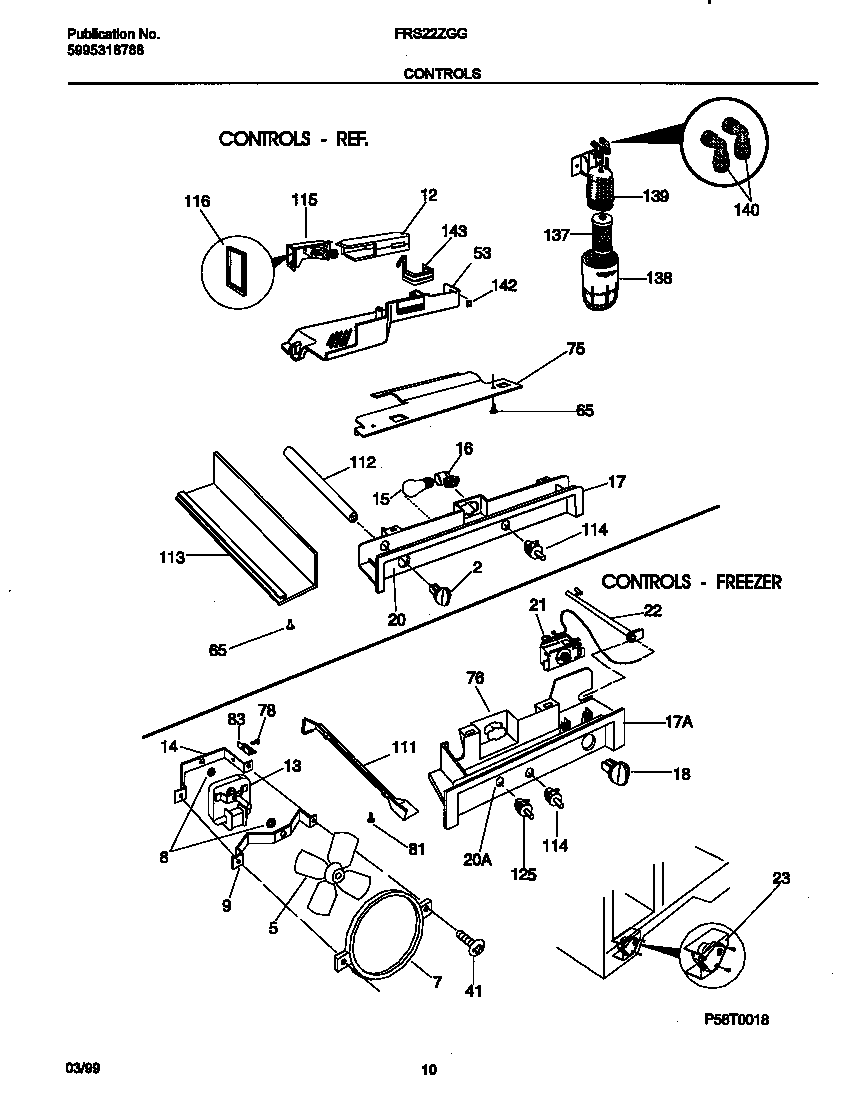 Frigidaire FRS22ZGGB4 controls diagram