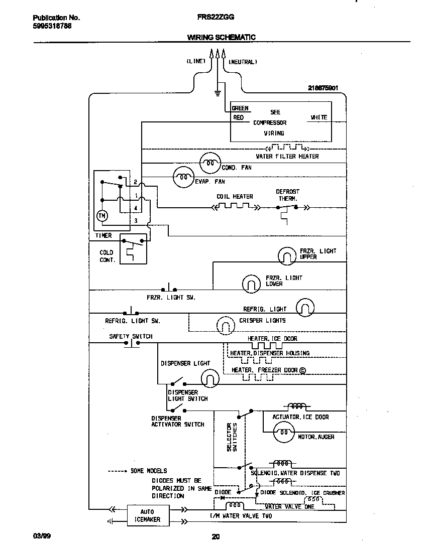 Frigidaire FRS22ZGGB4 wiring diagram diagram