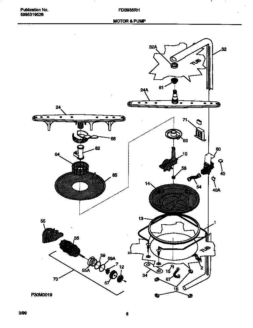 Frigidaire FDB935RHB0 motor diagram