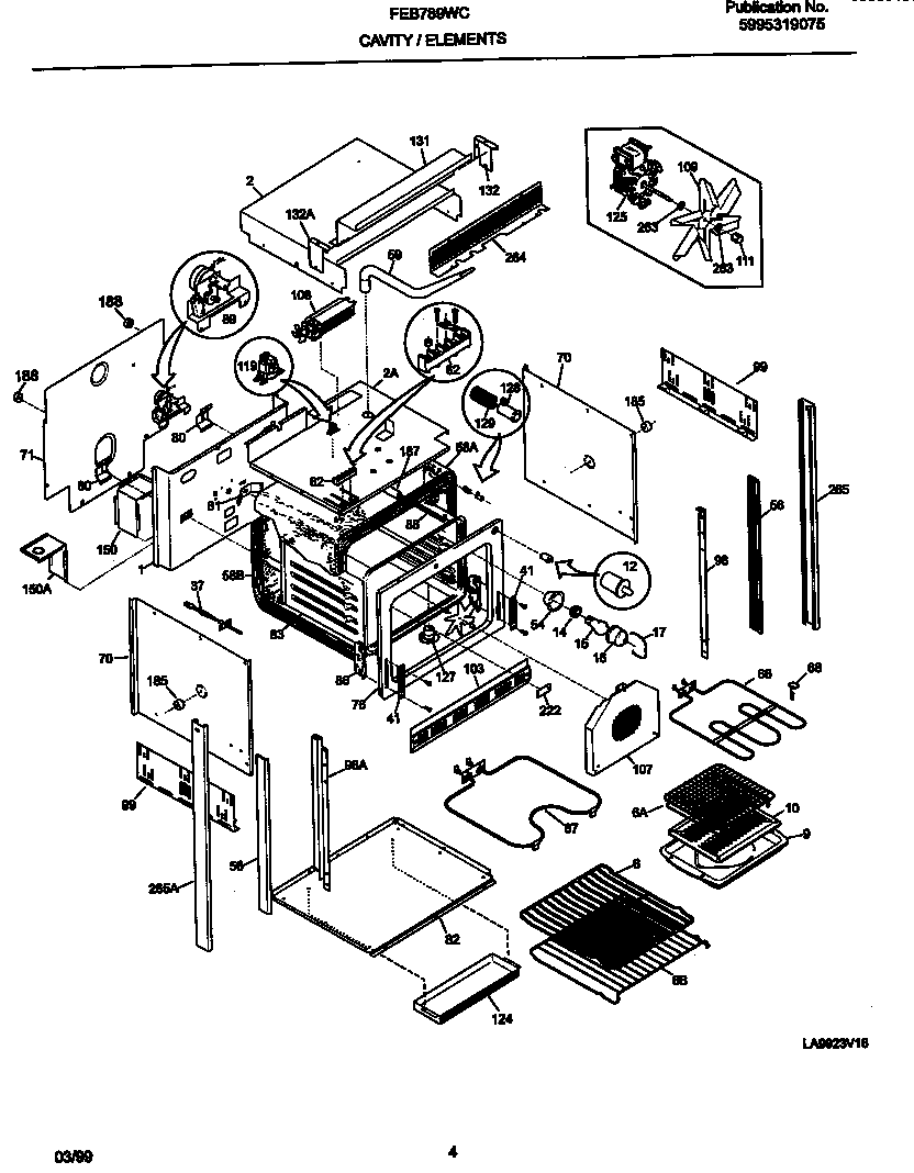 Frigidaire FEB789WCCG body diagram