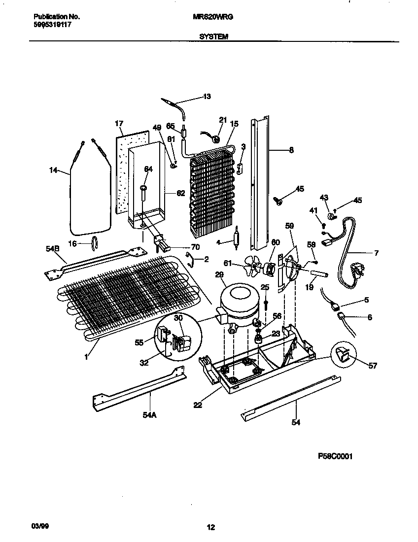 Universal/Multiflex (Frigidaire) MRS20WRGD2 system diagram