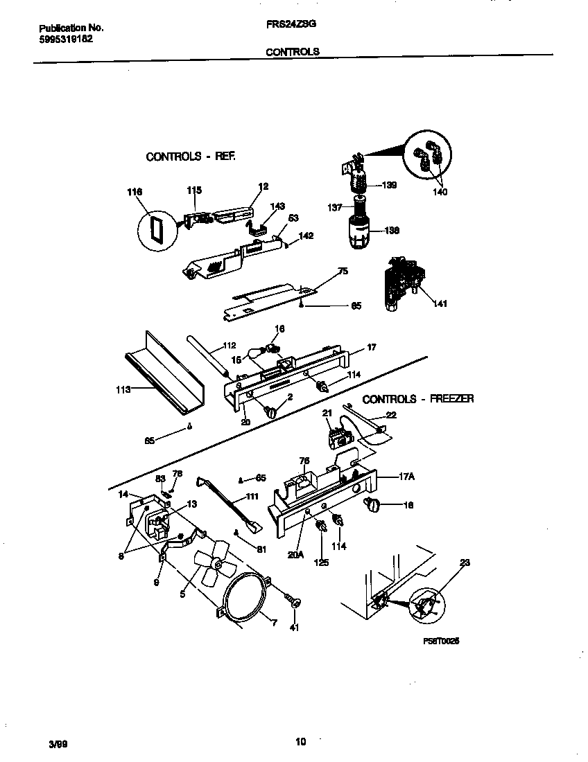 Frigidaire FRS24ZSGB3 controls diagram