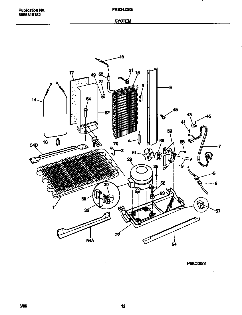Frigidaire FRS24ZSGB3 system diagram