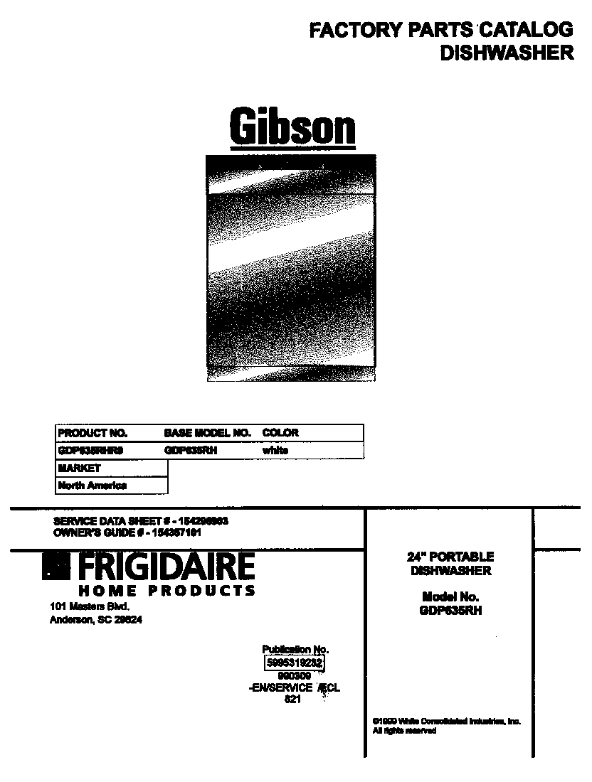 Gibson GDP635RHR0 cover diagram