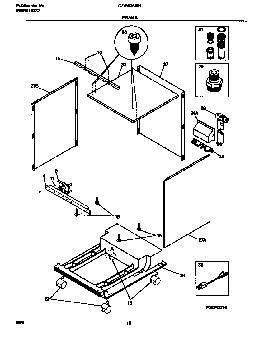 Gibson GDP635RHR0 frame diagram