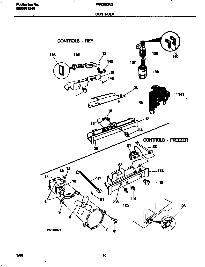 Frigidaire FRS20ZRGD3 controls diagram