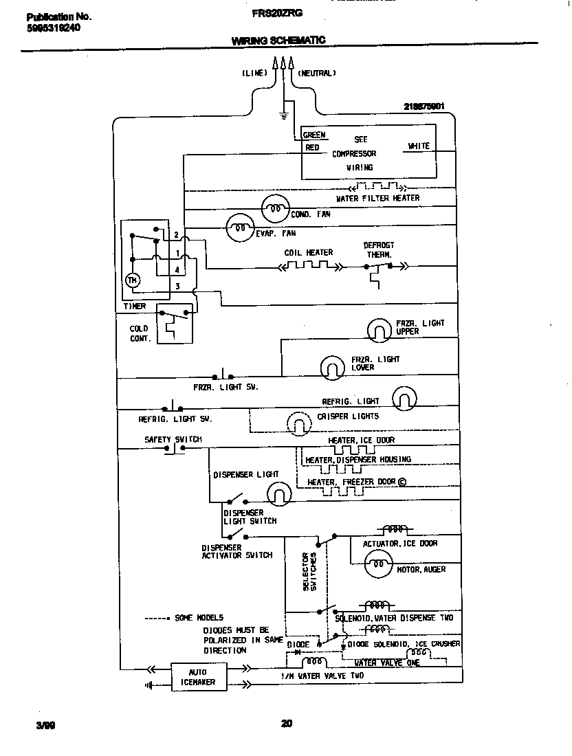 Frigidaire FRS20ZRGD3 wiring diagram diagram
