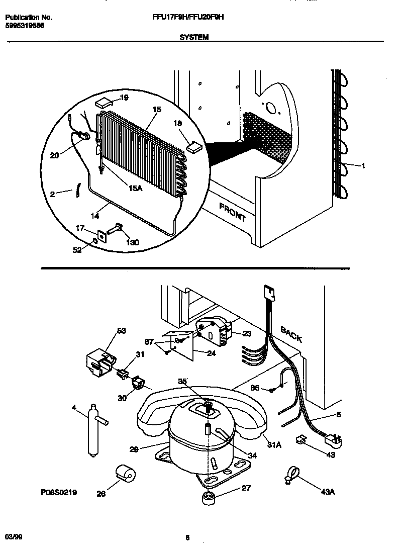 Frigidaire FFU20F9HW0 system diagram