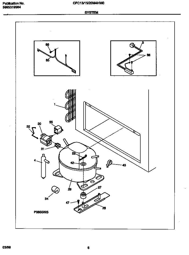 Universal/Multiflex (Frigidaire) CFC13M4HW0 system diagram