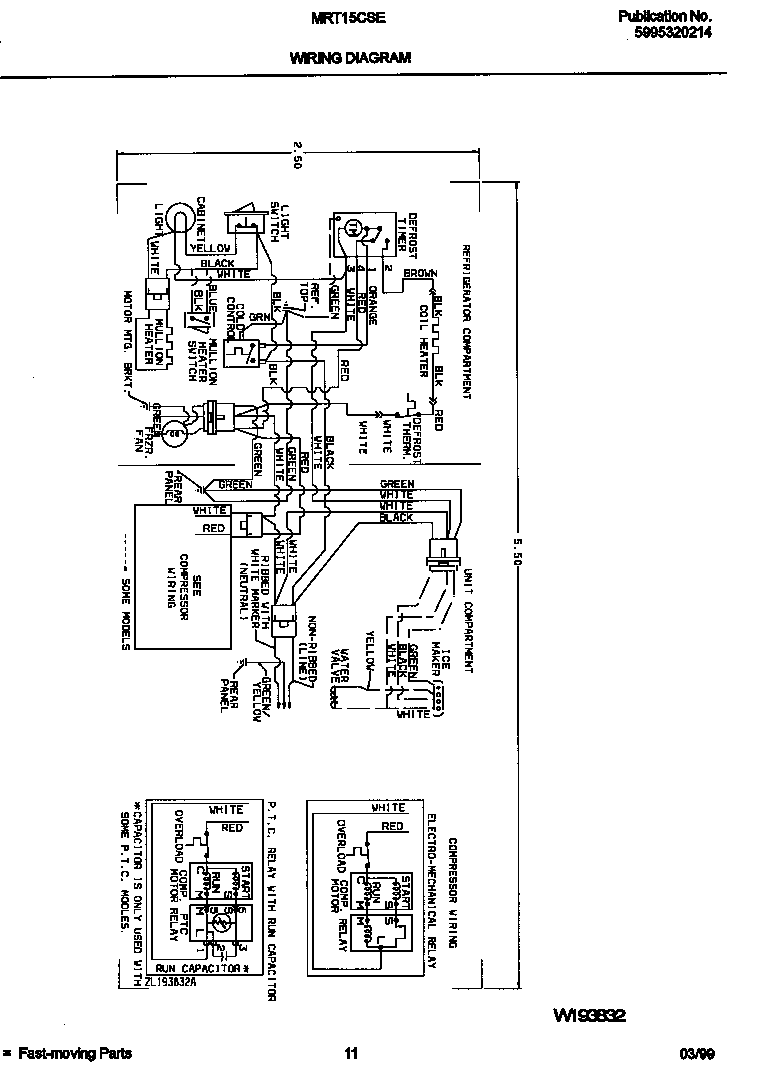Universal/Multiflex (Frigidaire) MRT15CSEZB wiring diagram diagram