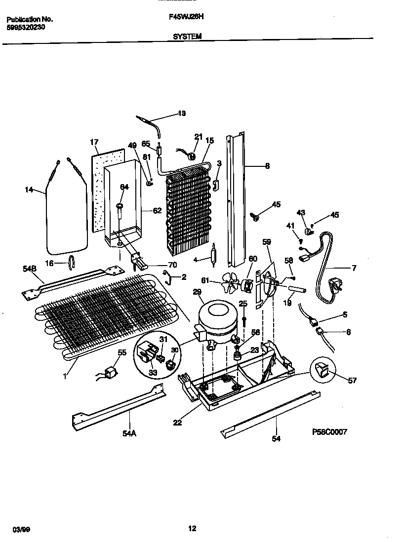 Frigidaire F45WJ26HD0 system diagram