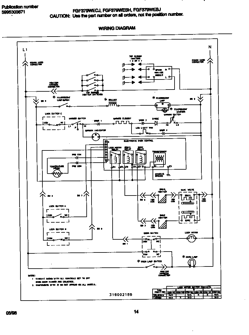 Frigidaire FGF379WECJ wiring diagram diagram
