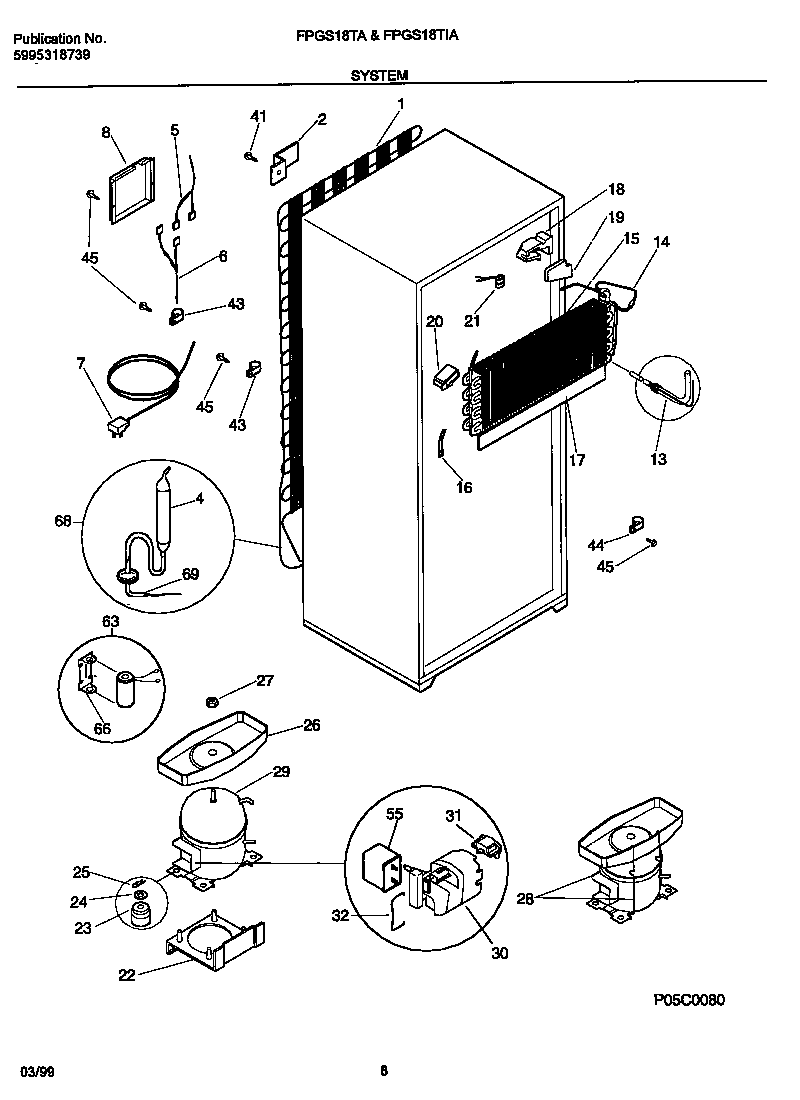 Frigidaire FPGS18TIAL1 system diagram
