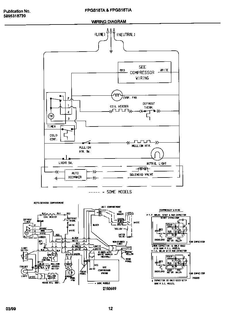 Frigidaire FPGS18TIAL1 wiring diagram diagram