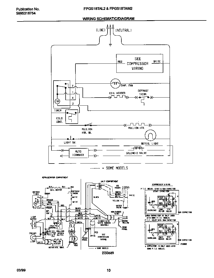 Frigidaire FPGS18TAW3 wiring diagram diagram
