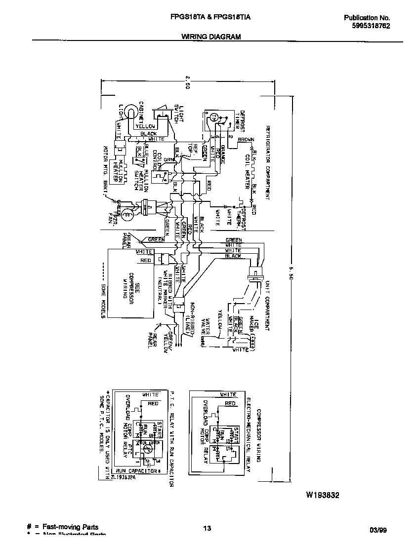 Frigidaire FPGS18TAL4 wiring diagram diagram