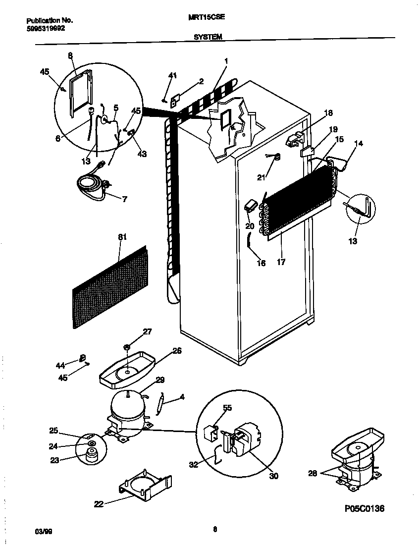 Universal/Multiflex (Frigidaire) MRT15CSEZA system diagram