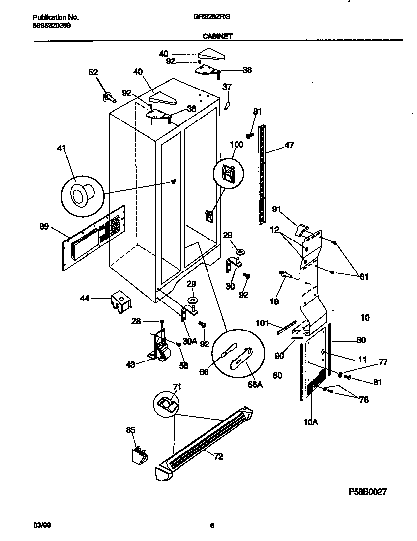 Gibson GRS26ZRGW5 cabinet diagram