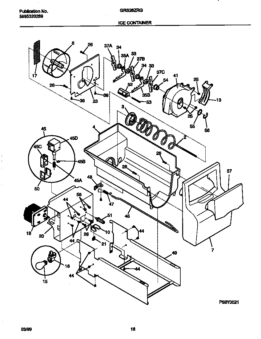Gibson GRS26ZRGW5 ice container diagram