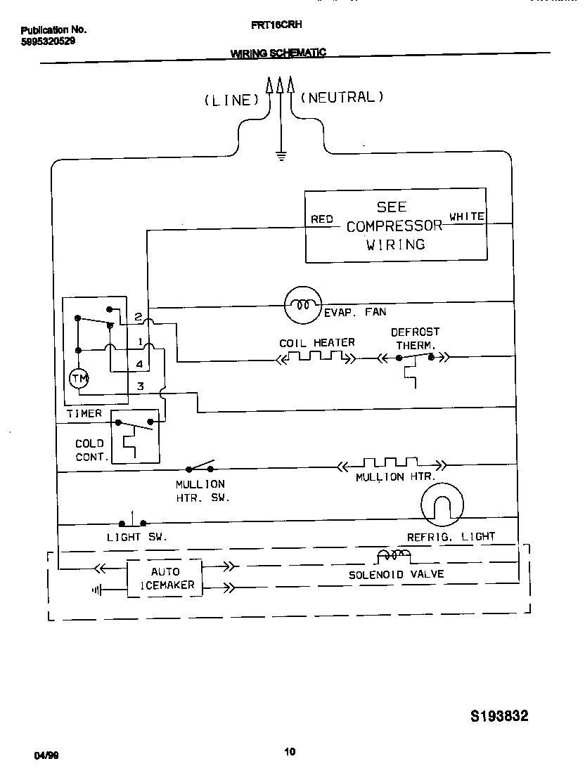 Frigidaire FRT16CRHY0 wiring diagram diagram
