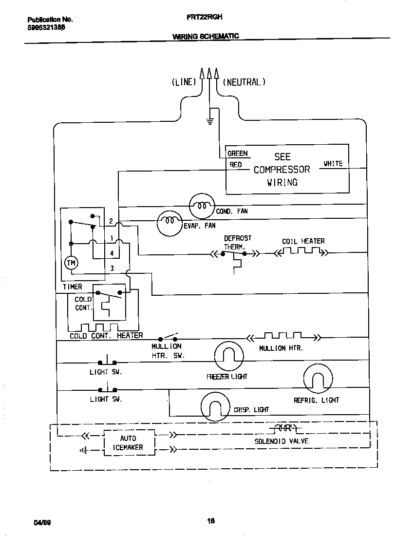 Frigidaire FRT22RGHB0 wiring diagram diagram