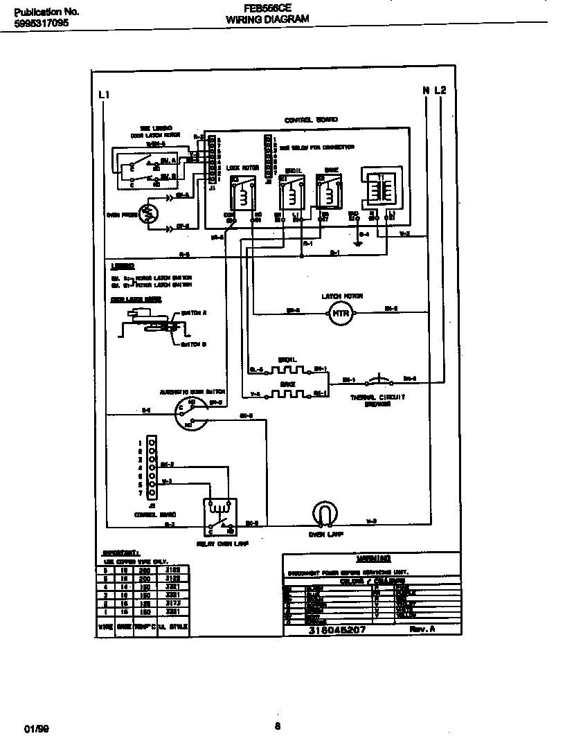 Frigidaire FEB556CESF wiring diagram diagram