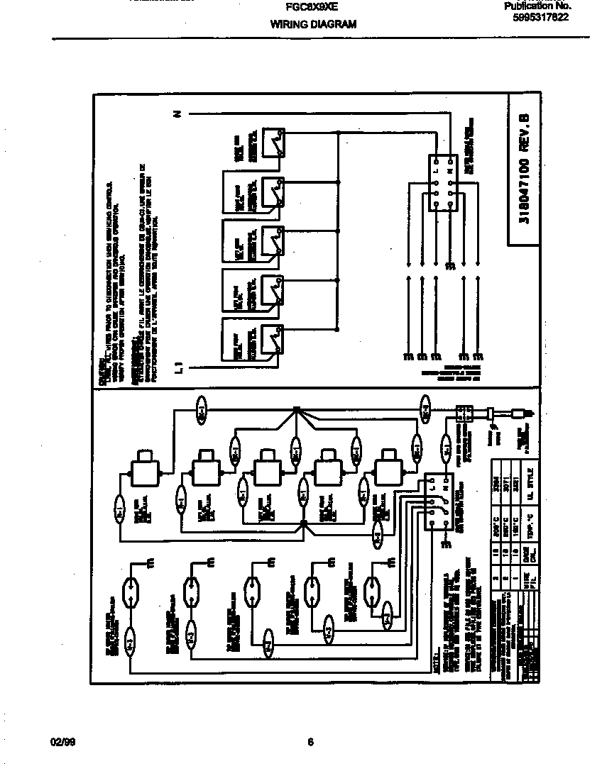 Frigidaire FGC6X9XEBD wiring diagram diagram