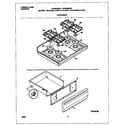 Frigidaire FGF354BGWC top/drawer diagram