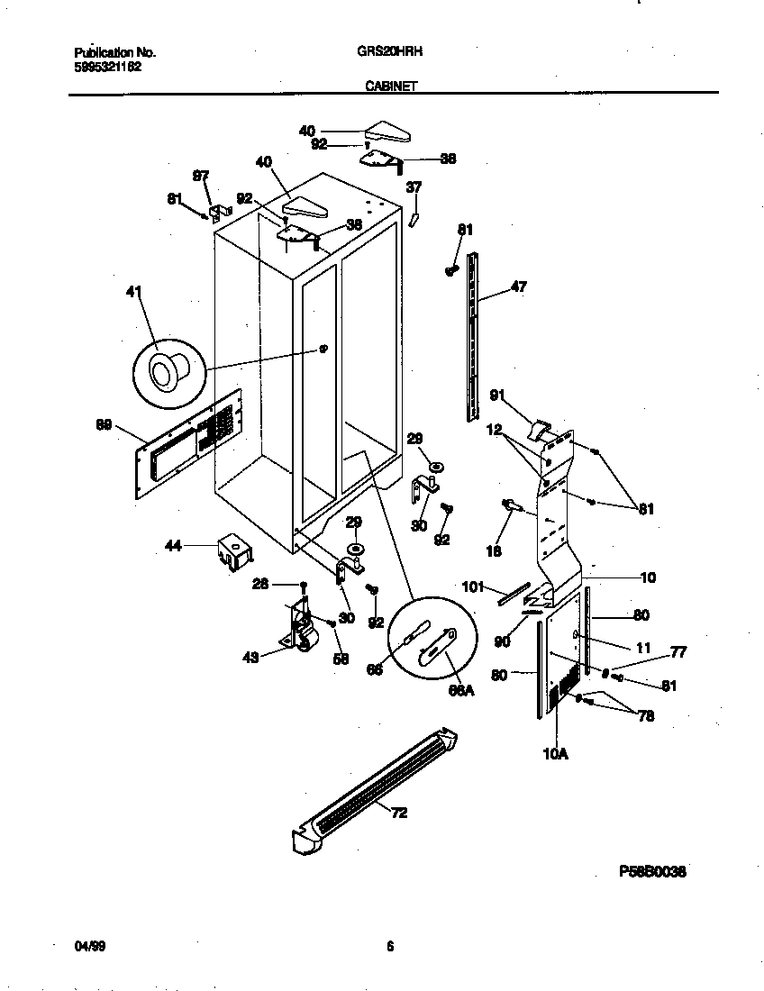 Gibson GRS20HRHD0 cabinet diagram