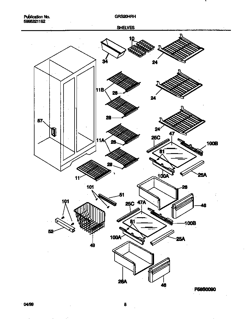 Gibson GRS20HRHD0 shelves diagram