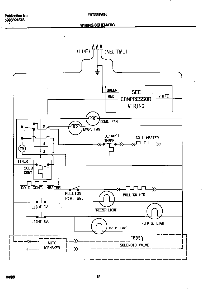 Frigidaire FRT22IRSHK0 wiring diagram diagram