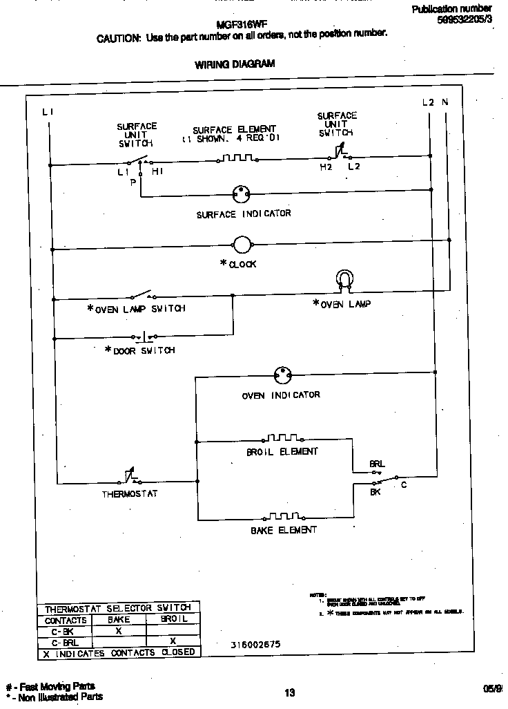 Frigidaire MEF316WFSF wiring diagram diagram