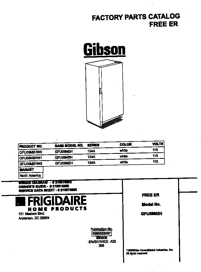 Gibson GFU09M2HW0 cover diagram