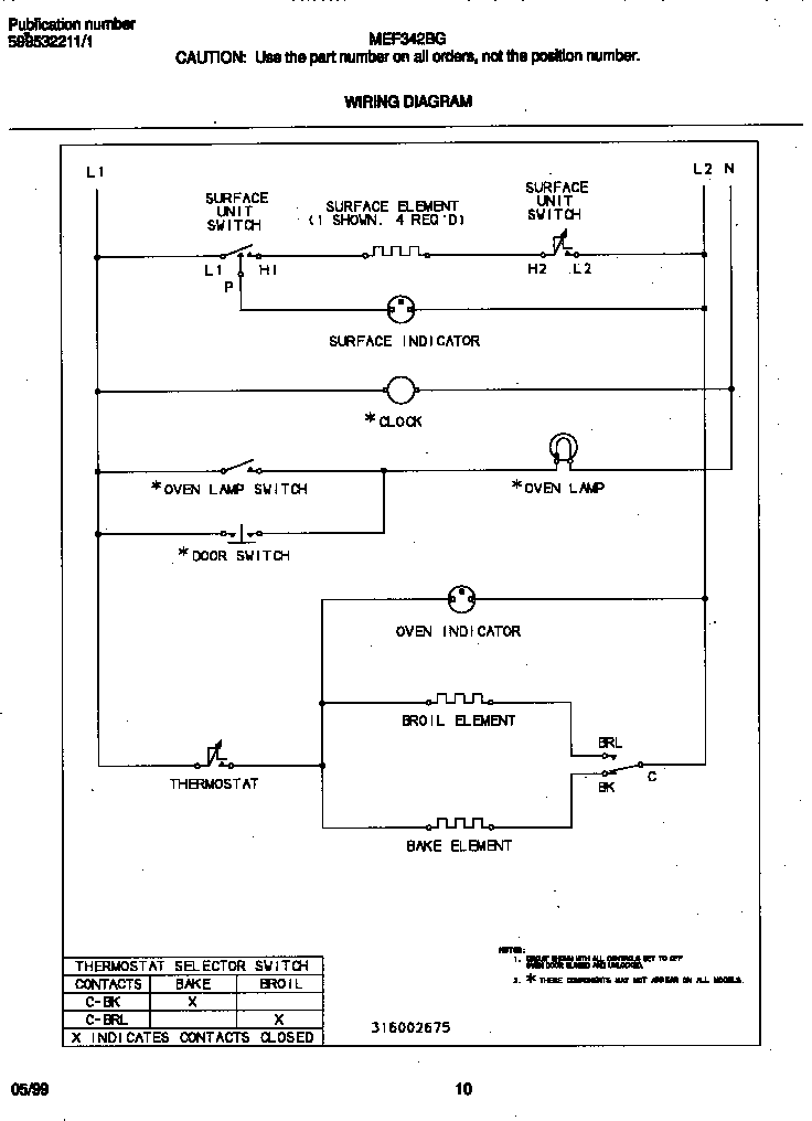 Frigidaire MEF342BGWD wiring diagram diagram