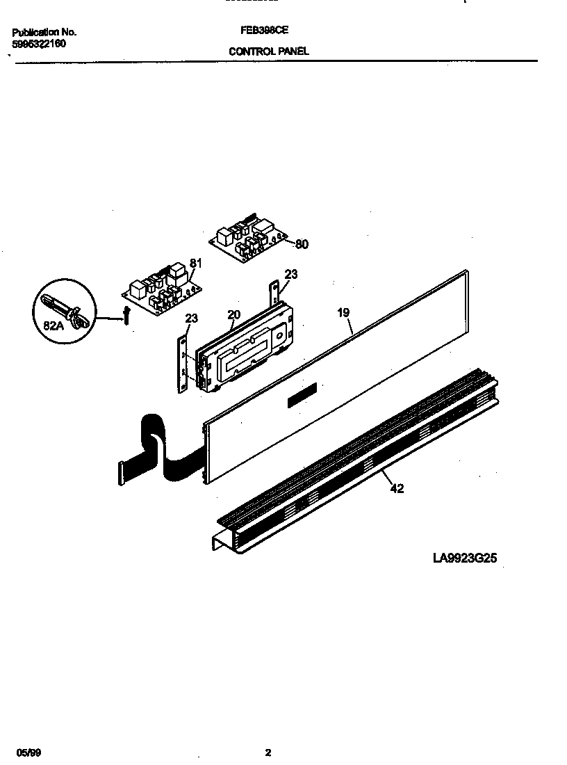 Frigidaire FEB398CEBC control panel diagram