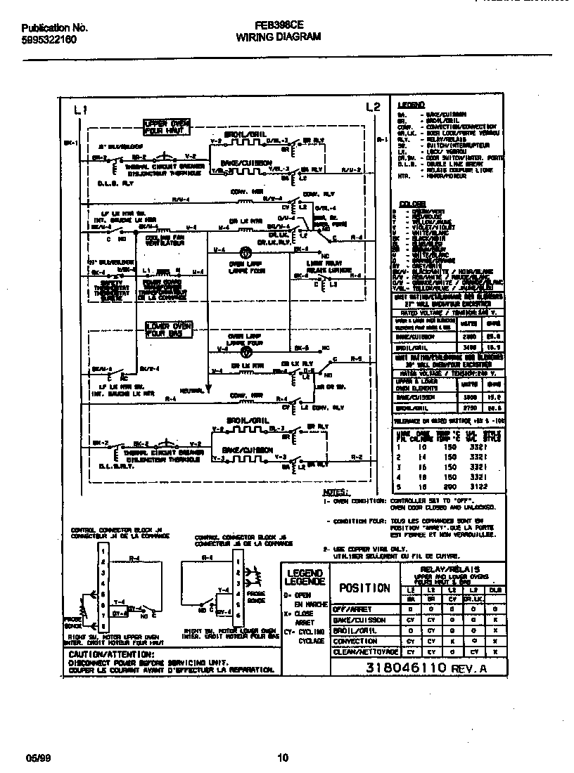 Frigidaire FEB398CEBC wiring diagram diagram