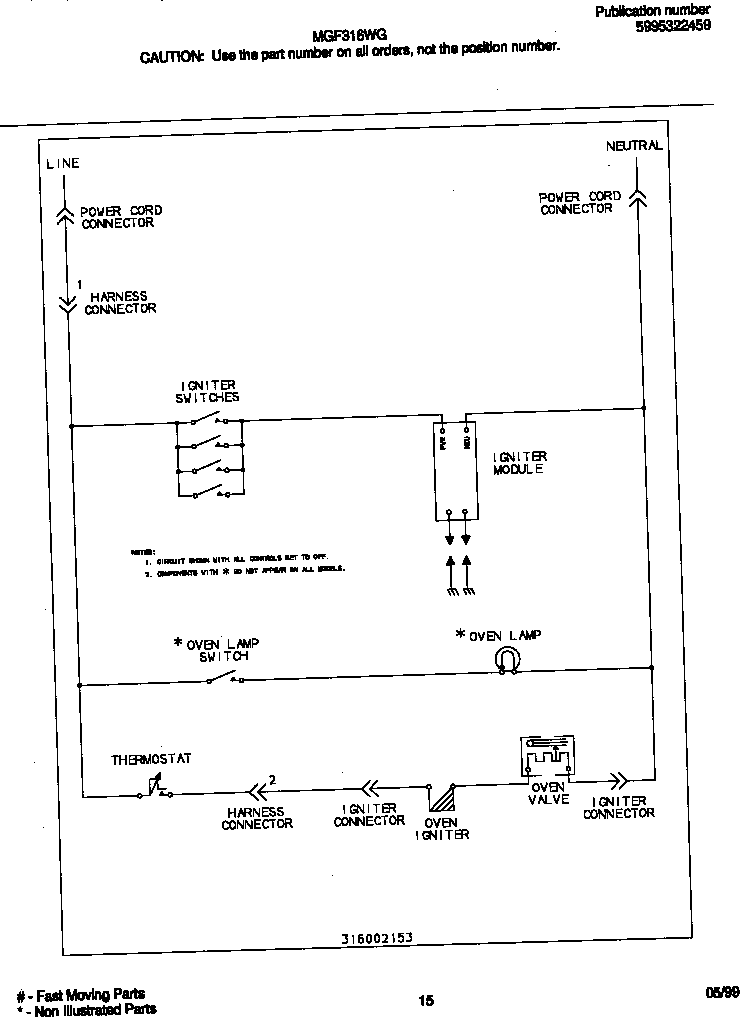 Frigidaire MGF316WGSD wiring diagram diagram