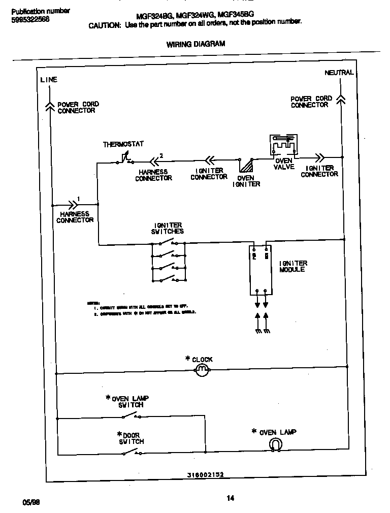 Frigidaire MGF345BGWD wiring diagram diagram