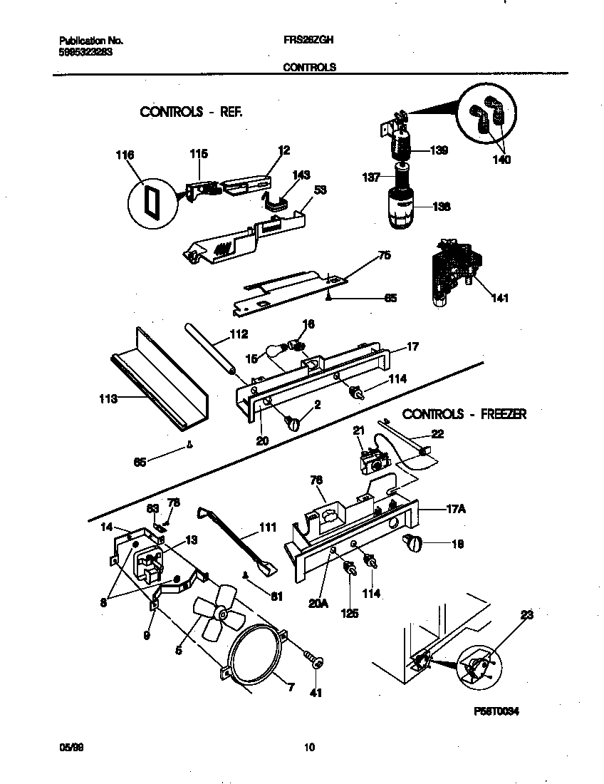 Frigidaire FRS26ZGHD0 controls diagram