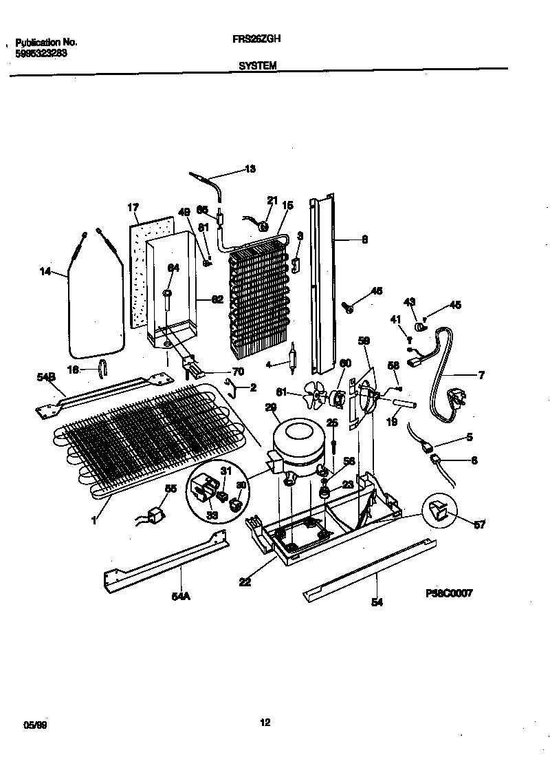 Frigidaire FRS26ZGHD0 system diagram