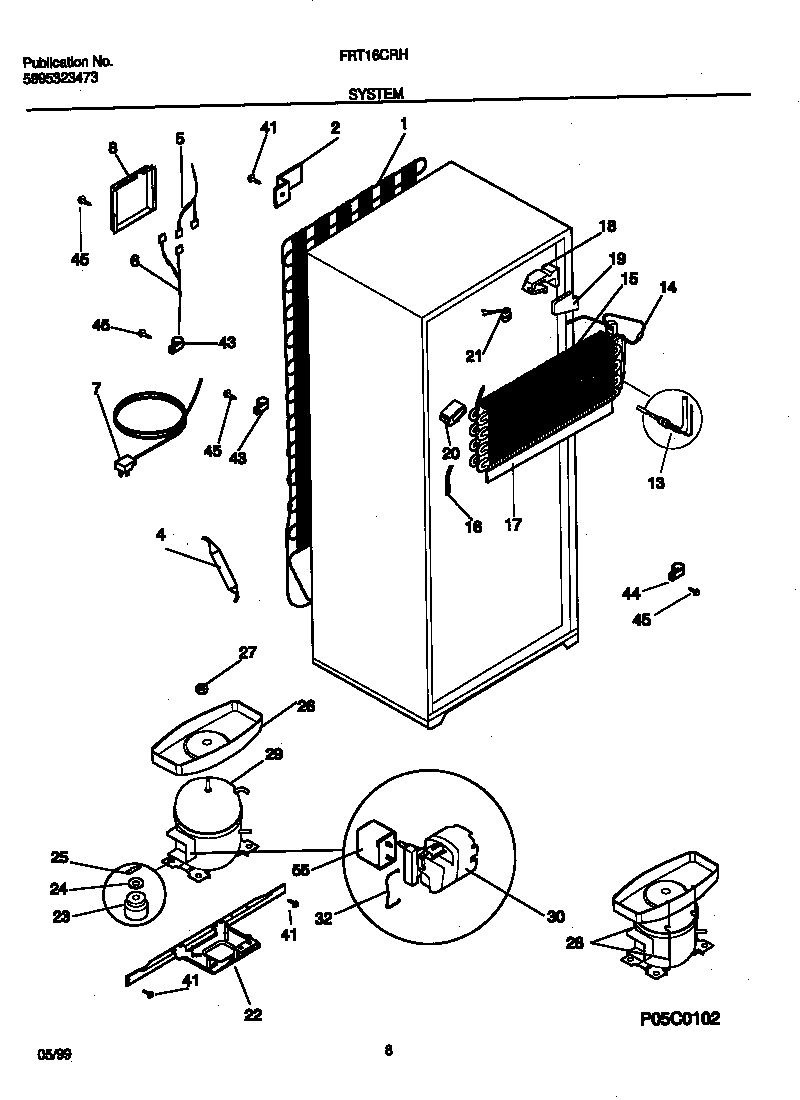 Frigidaire FRT16CRHZ1 system diagram