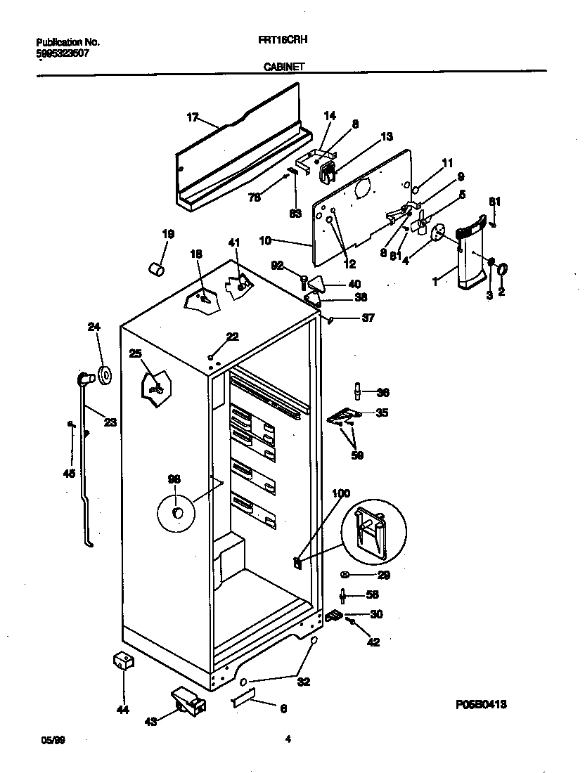 Frigidaire FRT16CRHZ3 cabinet diagram