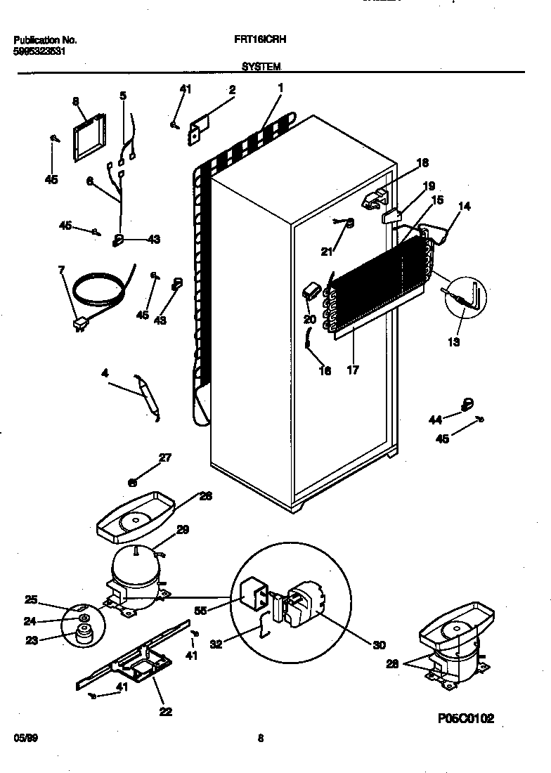 Frigidaire FRT16ICRHY1 system diagram