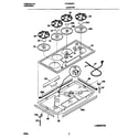 Frigidaire FGC6X5XGBA control panel/top diagram
