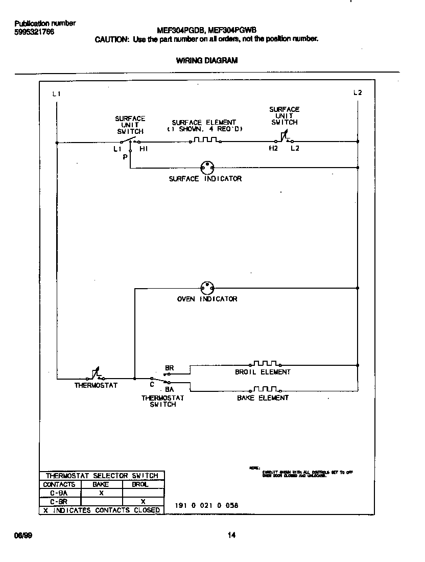 Frigidaire MEF304PGDB wiring diagram diagram