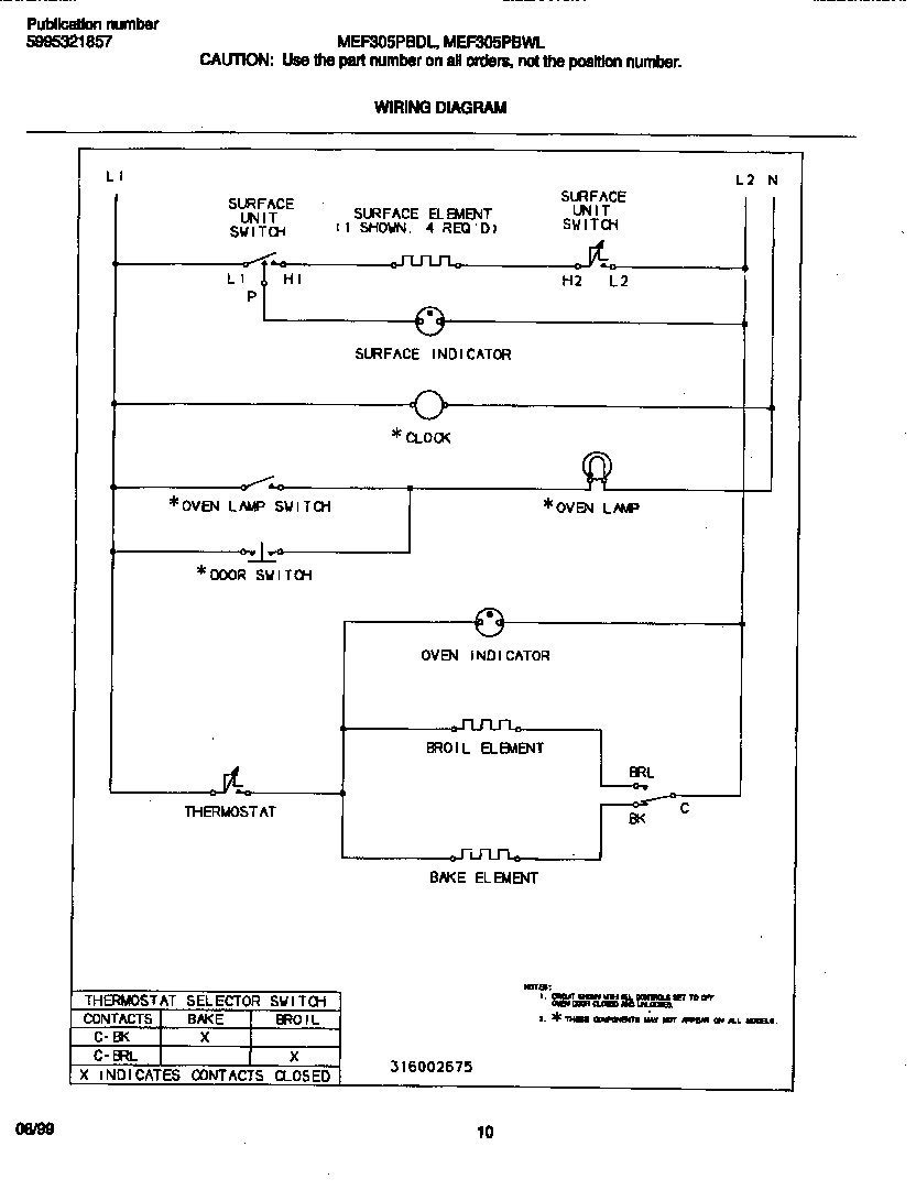 Frigidaire MEF305PBWL wiring diagram diagram