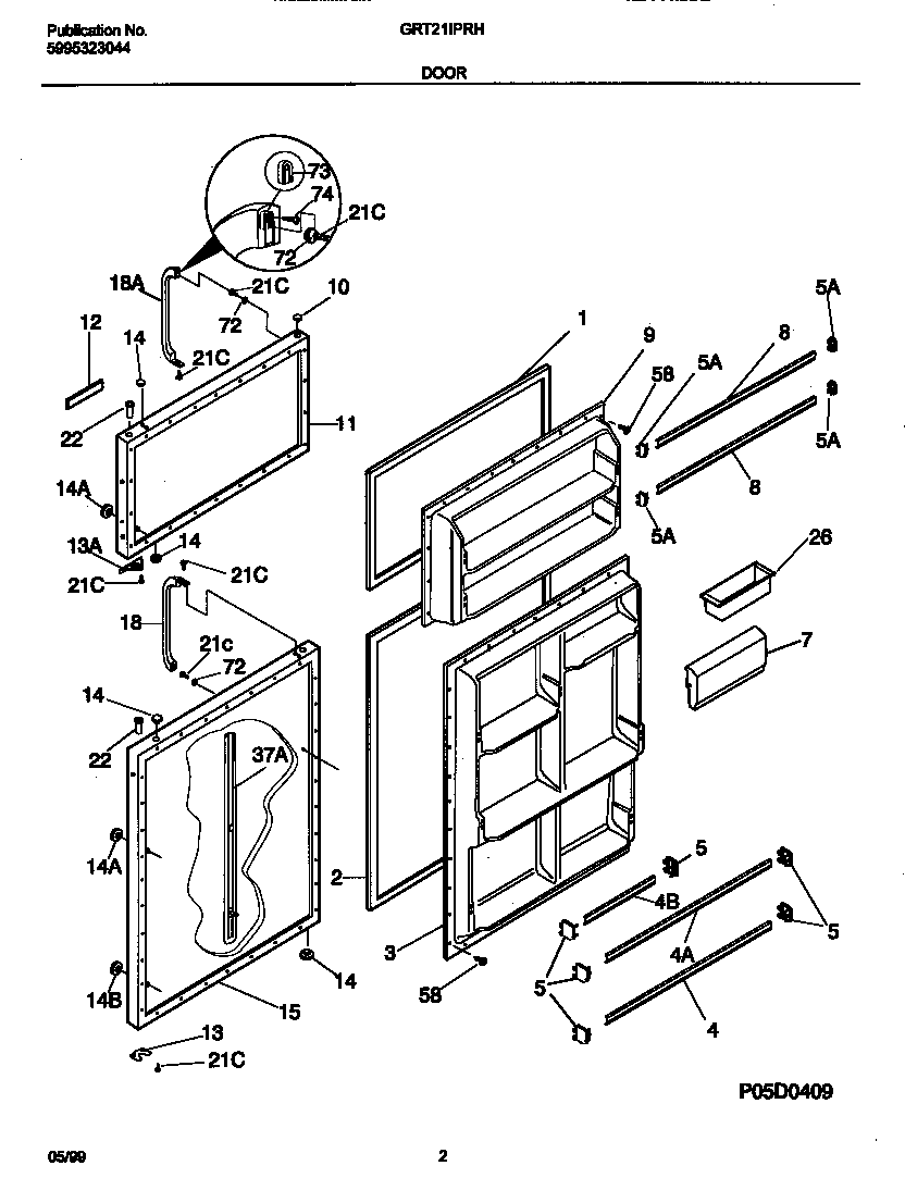 Gibson GRT21IPRHD0 doors diagram