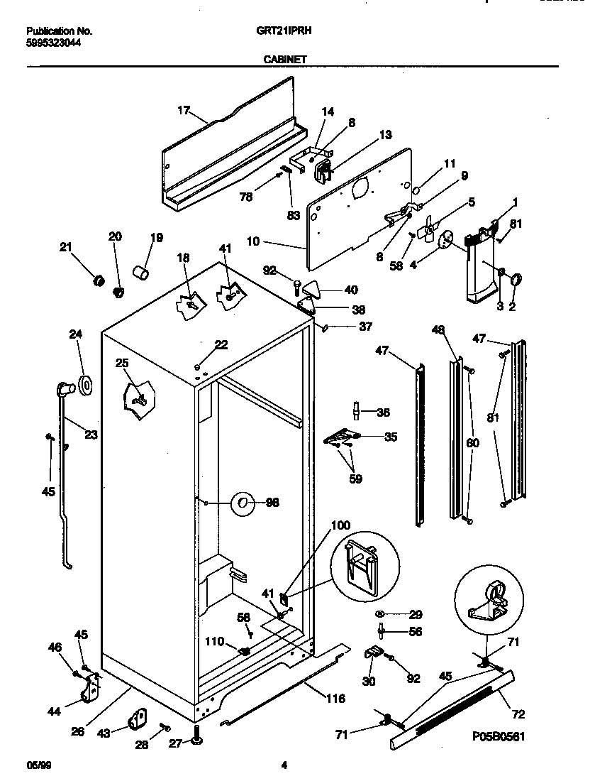 Gibson GRT21IPRHD0 cabinet diagram