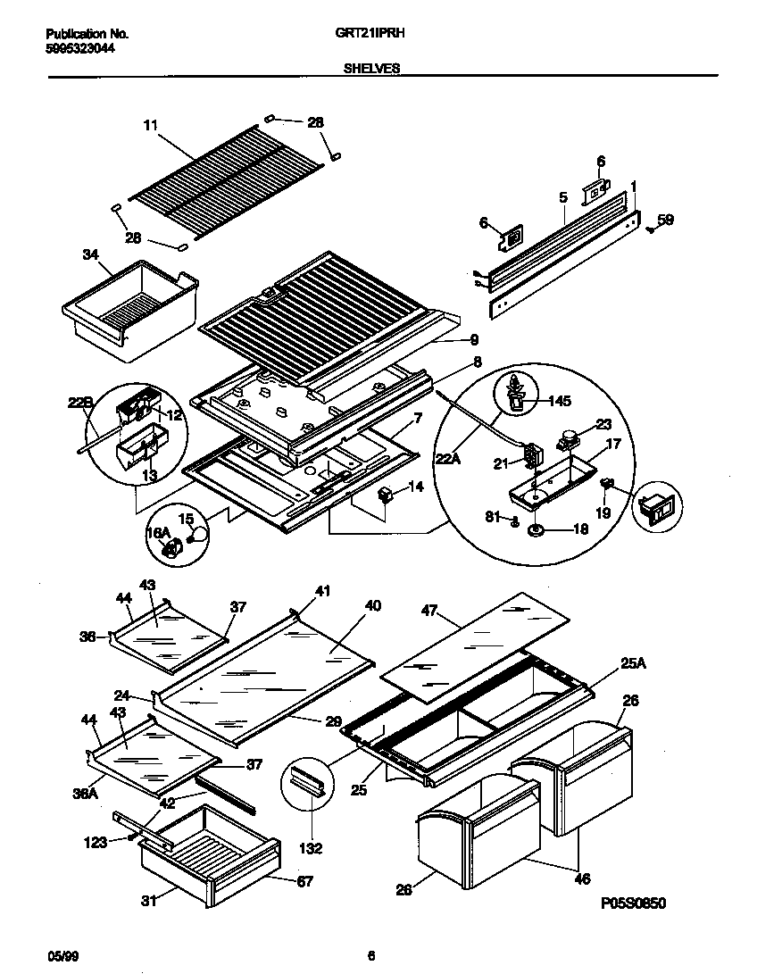 Gibson GRT21IPRHD0 shelves diagram